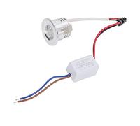 Kuuleyn Luces De Ducha Para Ducha Interior, Mini Foco COB Empotrado Disipación De Calor Estable Foco De Techo LED Empotrado 3W Cuerpo De Lámpara Plateado AC85-265V(4000K-Natural Light)