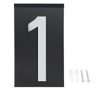Kuuleyn Luz de número LED, energía Solar al Aire Libre Señal de número de LED Casa de luz Dirección de la Puerta de la Tienda del Hotel Placa de Luces(Number 1)