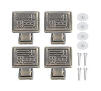 Kuuleyn Perilla de gabinete Manija de puerta Accesorio de hardware sin perforaciones 4 piezas (267 Tornillos de placa adhesiva Bronce-Fusong)