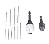 Kuuleyn Taladro sin llave Cuck 2pcs Taladro sin llave Cucks con bits de 10 piezas de 1/4 pulgadas Hex Taladro Cambio rápido Cambio rápido EXTENSIÓN EXTORMITOR DE TRISMA