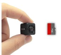 KUUS C1 Mini Cámara Espía Más Pequeña Europa 2,3cm Cámara Oculta Sin WiFi Full HD 1080P, Micro Cámara Espia Camuflada, Vigilancia Sin Cables, SD 32 GB, Night Vision Class 10 U3 ISO 10000+ Vendidos