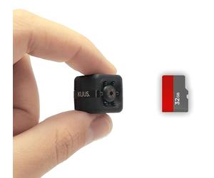 KUUS C1 Mini Cámara Espía Más Pequeña Europa 2,3cm Cámara Oculta Sin WiFi Full HD 1080P, Micro Cámara Espia Camuflada, Vigilancia Sin Cables, SD 32 GB, Night Vision Class 10 U3 ISO 10000+ Vendidos