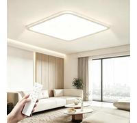 Kuwork Plafón LED Techo 42W Regulable 3000-6500K, Panel LED Superficie IP44 con Mando, Lámpara Cuadrada 40cm para Sala Dormitorio Cocina Baño y Pasillo