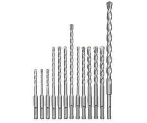KWB 49240280 SDS-Plus - Conjunto de accesorios para martillos perforadores (12 piezas con caja de almacenamiento)