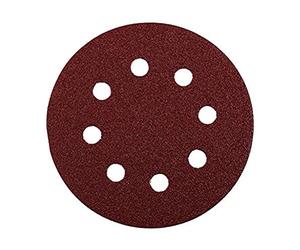 KWB 49491918 - Pack de 5 discos abrasivos (8 AGU, 125 mm GR 180, sistem Quick-Stock)