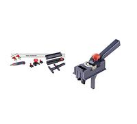 KWB 49783908 Juego de regla de regla de precisión, regla con guía de cuchilla, guía de sierra + 758000 Guia para espigar, azul