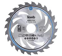 kwb 585454 Hoja de sierra circular de ahorro de energía Easy Cut, diámetro de 170 x 30 mm corte fino con dentado alterno especial 24 dientes Z24, AKKU-TOP corte fino, 170 x 30