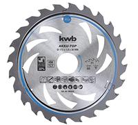 kwb 585554 Hoja de sierra circular de ahorro de energía Easy Cut, diámetro de 173 x 30 mm corte fino con dentado alterno especial 30 dientes Z30, AKKU-TOP corte fino, 173 x 30