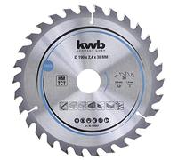 kwb 586957 Hoja de sierra circular para madera y madera dura, Cleancut - Hoja de sierra mediana, 190 x 30 mm