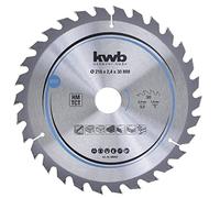 kwb 588257 Hoja de sierra circular para madera y madera dura, Cleancut - Hoja de sierra mediana, 216 x 30 mm