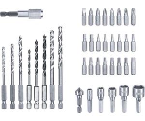 kwb by Einhell: Caja de accesorios para herramientas, con 39 brocas, tipo L-Box