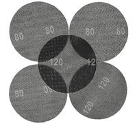 kwb by Einhell Juego de 5 piezas de papel de lija (180 mm de diámetro, 3 x P80 y 2 x P120, con microvelcro, apto para sistema de trabajo de pared TE-DW 180)
