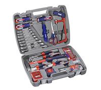 KWB | Caja de Herramientas 64 pcs | Maletetin de Herramientas Portatil | Destornillador | Martillo | Juego completo de Alicates y Llaves | Herramientas para Reparaciones Diarias,Perfecto para Hogar