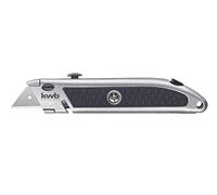 kwb Cuchillo profesional con cortador de cuerda 013310 (4 cuchillas trapezoidales, almacenamiento en el mango, carcasa de metal)