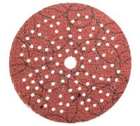 kwb Disco abrasivo de 125 mm de diámetro de corindón con revestimiento antiestático, grano 40, perforación universal, encolado de resina sintética y soporte de papel reforzado