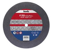 kwb Disco de corte de metal de 355 mm, 2.8 mm de grosor, para sierras de corte, cortadoras y cortadoras, con refuerzo de fibra de vidrio, unida a resina, orificio de 25,4 mm