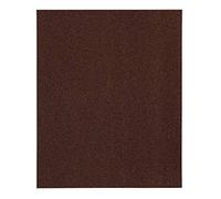 kwb Hoja de papel de lija de 230 x 280 mm de corindón con grano 120, buen encolado y soporte de papel resistente para el pulido medio fino de madera y metal