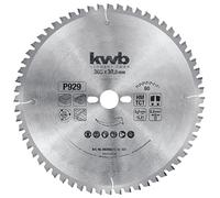 kwb Hoja de sierra circular de 305 x 30 mm, corte muy fino, adecuada para encimeras, madera y placas revestidas