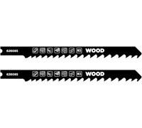 kwb Hoja de sierra de calar de madera med S30 2 piezas (HCS acero al carbono, dientes endurecidos, superficie pulida, paso de dientes 3,2-5,2 mm, 100 mm de longitud, vástago en U)