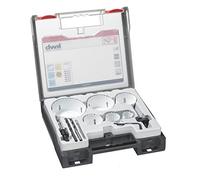 kwb Juego de 12 sierras perforadoras con dientes Vario y taladros - para metal, madera y más - Incluye broca de cristal - Fabricado en Alemania