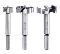kwb Juego de 3 brocas Forstner de acero Cr40 según DIN 7483G, diámetro de 20 mm, 35 mm y 40 mm