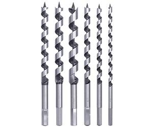 kwb Juego de brocas de serpiente para madera, 6 piezas, 8 - 18 mm, en estuche de plástico