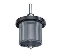 kwb Juego de sierras perforadoras de 68 mm de diámetro con alto rendimiento de corte, larga vida útil, gran profundidad de corte de 55 mm, broca centrada con metal duro y placa de soporte de aluminio