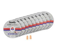 KWB - Lata de 10 discos de 115x1mm de corte inox y metal