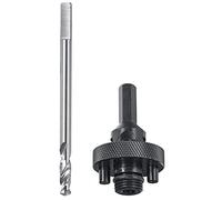 kwb Mango hexagonal 499004 para sierra de corona Easy-Cut de 35 a 105 mm con rosca de 5/8 pulgadas y 18 UNF, incluye broca centradora HSS.