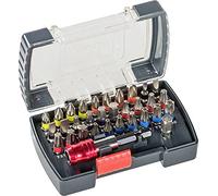 KWB Power Bit-Box - Caja de puntas (32 piezas, incluye puntas, portapuntas de cambio rápido con imán en caja de plástico estable)