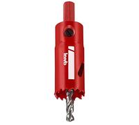kwb Sierra perforadora bimetálica HSS Ø 25 mm con vario-dentado progresivo, alta precisión, vástago hexagonal, profundidad de corte de 38 mm y broca central
