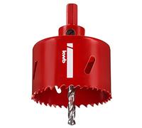 kwb Sierra perforadora bimetálica HSS Ø 65 mm con vario-dentado progresivo, alta precisión, vástago hexagonal, profundidad de corte de 38 mm y broca central