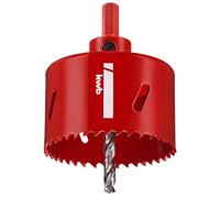 kwb Sierra perforadora bimetálica HSS Ø 68 mm con vario-dentado progresivo, alta precisión, vástago hexagonal, profundidad de corte de 38 mm y broca central