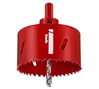kwb Sierra perforadora bimetálica HSS Ø 74 mm con vario-dentado progresivo, alta precisión, vástago hexagonal, profundidad de corte de 38 mm y broca central