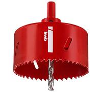 kwb Sierra perforadora bimetálica HSS Ø 83 mm con vario-dentado progresivo, alta precisión, vástago hexagonal, profundidad de corte de 38 mm y broca central