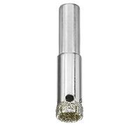 kwb Sierra perforadora de diamante Ø 12 mm con superficie de corte recubierta de diamante, alta precisión, gran expulsión de material y vástago redondo