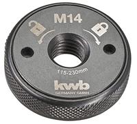 kwb Tuerca de liberación rápida para amoladora angular M14, liberación rápida para discos de corte de 115-230 mm, cambio sin herramientas sin llave