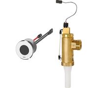 KWC AR, inodoro con descarga, modelo F5, eléctrico, DN20, para montaje en pared trasera, compatible con batería o fuente de alimentación