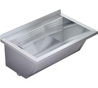 KWC, lavabo de pared, modelo SIRIUS, acero cromado, 750 x 354 x 500 mm, 1 unidad.