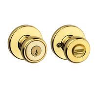 Kwikset 94002-868 Tylo - Pomo de entrada con llave inteligente de seguridad en latón pulido