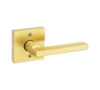 Kwikset Halifax - Manija de puerta falsa sin funcionamiento con Microban, rosa cuadrada en latón satinado
