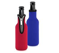 kwmobile Set de 2 fundas enfriadoras de botellas - Para Botella de 330ml - Mantén tu botella fría - En azul/rojo