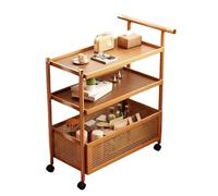 Kx9Lb8d Carro rodante Carro de Almacenamiento rodante, Estante Aperitivos móvil con Ruedas for Organizador del hogar(Yellow,Pequeño)
