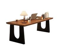 Kx9Lb8d Escritorio Escritorio Moderno y Espacioso for computadora portátil con Patas de Acero al Carbono, Escritorio Minimalista for Oficina en casa(Light Walnut,XXL)