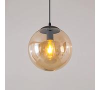 KXEcoLife Lámpara Colgante Moderna con Forma de Globo terráqueo - Araña de Cristal de 35,5 cm de Ancho, lámpara Colgante de 1 Cabezal para Comedor e Isla de Cocina, Elegante luminaria de Bol