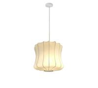 KXEcoLife Lámpara Colgante Moderna de Estilo Natural, Color Beige, con Forma de pétalo, de Hierro Forjado. Ideal para vestíbulos, dormitorios, cocinas, Islas y pasillos.