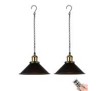 KXEcoLife Paquete de 2 Luces Colgantes portátiles Recargables: lámparas Colgantes a Pilas con Control Remoto, faroles inalámbricos Tipo araña para Uso Interior y Exterior, Jar