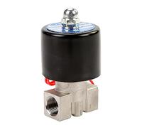 KXIWLUFV Válvula Solenoide de Acero Inoxidable DN10 Normalmente Cerrada 3/8'' 24V 12V 220V 110V(G-220VAC-NBR-SEAL)