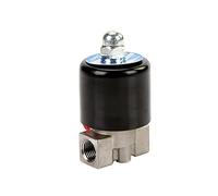 KXIWLUFV Válvula Solenoide de Acero Inoxidable Normalmente Cerrada/Abierta 1/8 "1/4" 110V 220V 12V 24V(G-24VDC-NORMALLY Open,1/8 Inch)
