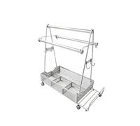 KXKJRYB Grill Caddy,Organizador De Barbacoa Al Aire Libre-Silver